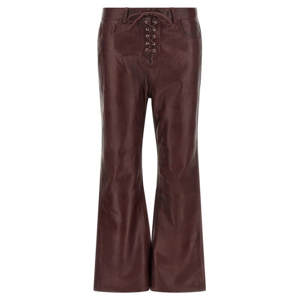 Rotate Birger Christensen Women Flared Leather-Effect Pants
